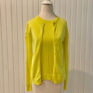 J Crew Cardigan and Sleeveless Sweater Set